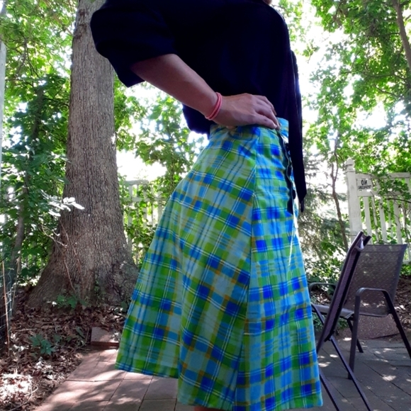 Flaearle Dresses & Skirts - Plaid Knee-length Skirt